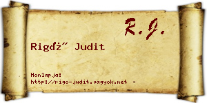 Rigó Judit névjegykártya